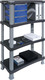 Plastic Outdoor Shelving Unit with 4 Shelves Gray 80x40x137cm