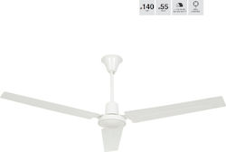 Faro Barcelona Indus 33001 Ceiling Fan 140cm with Remote Control White