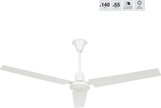 Faro Barcelona Indus L Ventilator De Tavan 140cm Alb