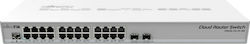 MikroTik CRS326-24G-2S+RM Managed L2 Switch with 24 Gigabit (1Gbps) Ethernet Ports and 2 SFP Ports