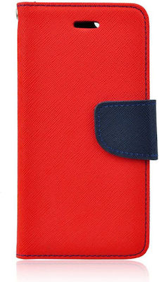 Flip Synthetic Leather Wallet Red (Lenovo K6 Note)