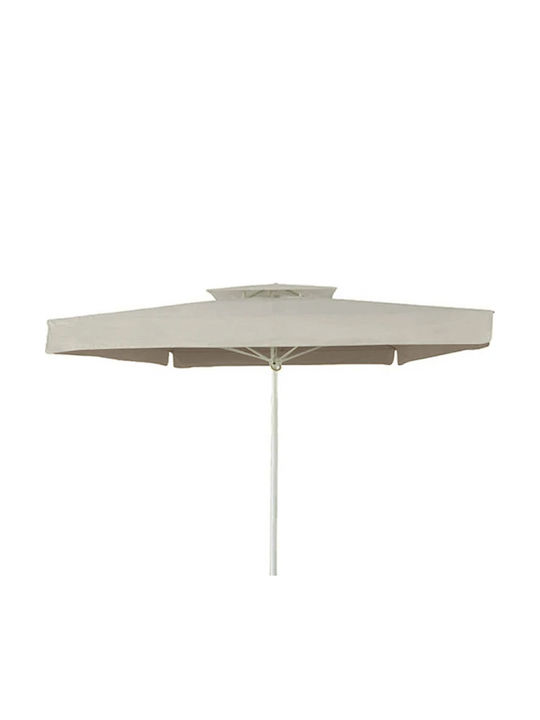 Umbrelă Profesională Pătrată Din Aluminiu Ecru 3x3xÎnălțime 3.5m