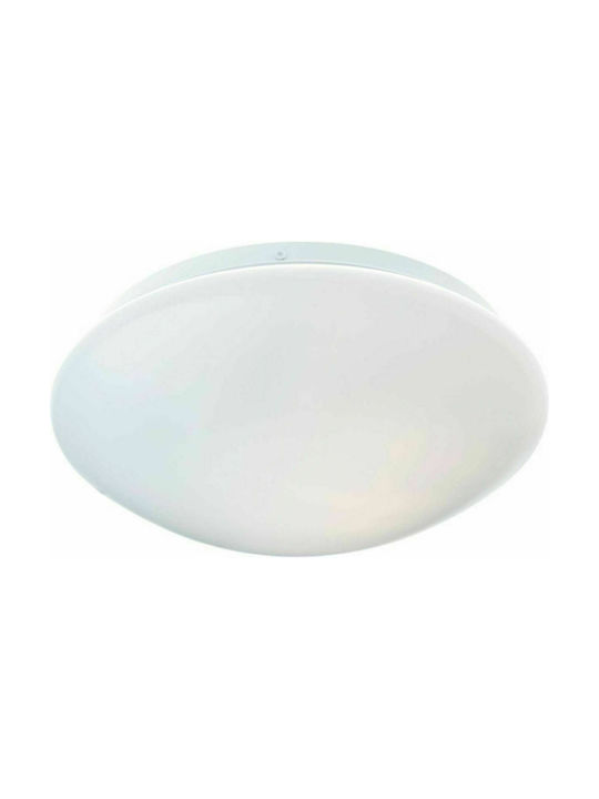 Aca Κλασική Μεταλλική Πλαφονιέρα Οροφής με Ντουί E27 σε Λευκό χρώμα 35cm