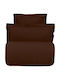 Das Home Casual 952 Σετ Μαξιλαροθήκες Oxford Καφέ 50x70εκ.