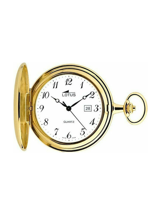 Lotus Watches Vintage Pocket Ceas Ceasuri pentru bărbați Baterie Aur