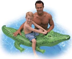 Intex Kids Inflatable Ride On Crocodile with Handles Green 168cm