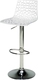Stool Bar Spider Gas Lift White with Back & Adjustable Height White 37x34x58cm