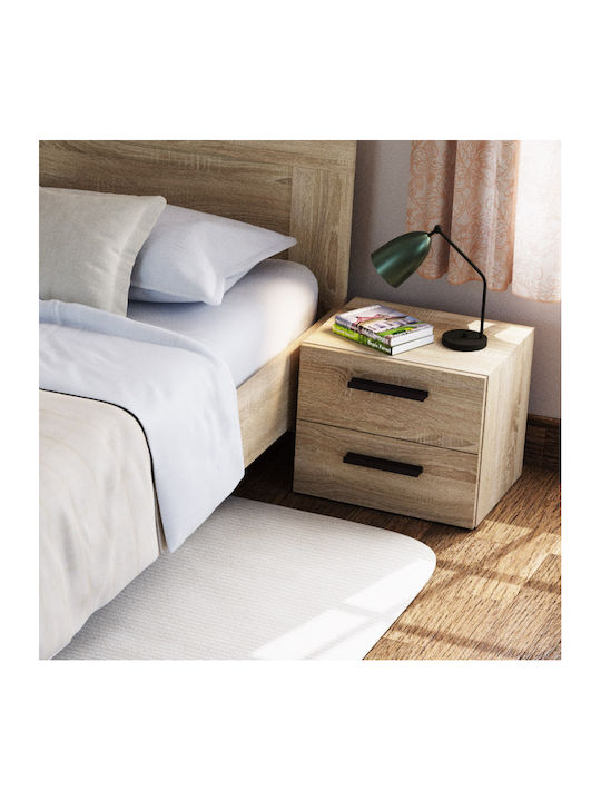 Solo 2S Wooden Bedside Table 45x35x38.5cm