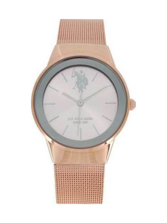 U.S. Polo Assn. Watch with Pink Gold Rubber Strap USP5565RG