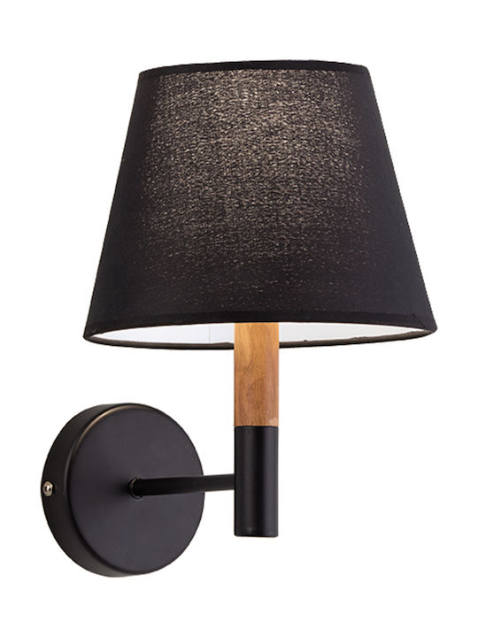 Viokef Villy Classic Lamp Wall with Socket E27 Black 26cm