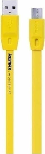 Remax Flat USB 2.0 to micro USB Cable Κίτρινο 2m (Full Speed)