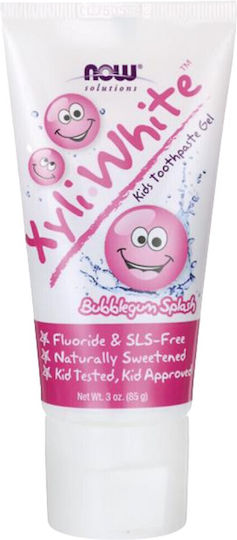 Now Foods Xyliwhite Bubblegum Splash Pastă De Dinți Pentru Copii Cu Aromă De Gumă De Mestecat 85gr