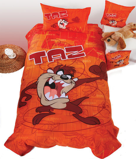 Viopros Taz Set de față de pernă pentru copii din bumbac 100% 50x70cm Orange
