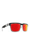 Spy Men's Sunglasses with Black Plastic Frame and Orange Mirror Lens 673015209365