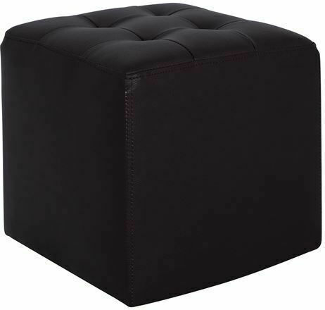 Hocker Für das Wohnzimmer Gepolstert mit Kunstleder Punk Coffee 37x37x35cm