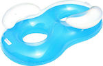 Bestway Inflatable Floating Ring for 2 Persons with Handles Turquoise 188cm