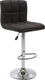 Remina Collapsible Bar Stool with Backrest Padded with Artificial Leather Καφέ 48x45x95cm