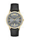 Emporio Armani Watch Battery with Black Leather Strap