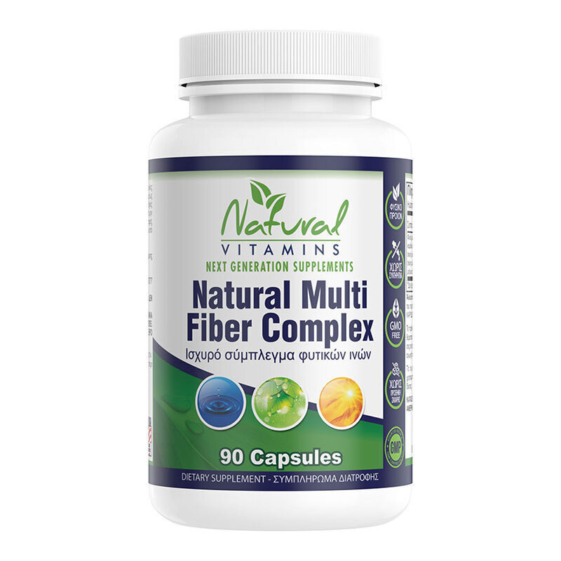 Natural Vitamins Natural Multi Fiber Complex Ειδικό Συμπλήρωμα Διατροφής 90 κάψουλες