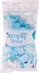 Gillette Simply Venus 2 Ξυραφάκια Σώματος μιας Χρήσης με 2 Λεπίδες & Λιπαντική Ταινία Blue 4τμχ