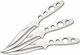 Boker Flying Bowie Μαχαίρι με Μηχανισμό Κλειδώματος Γκρι σε Δερμάτινη Θήκη Σετ 3τμχ