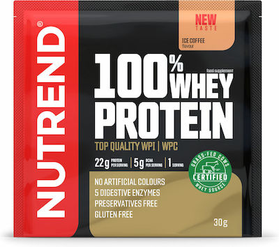 Nutrend 100% Whey Proteină din Zer Fără gluten cu Aromă de Cafea cu gheață 30gr