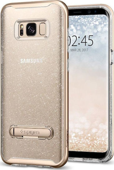 Spigen Crystal Hybrid Glitter Umschlag Rückseite Kunststoff Gold (Galaxy S8)