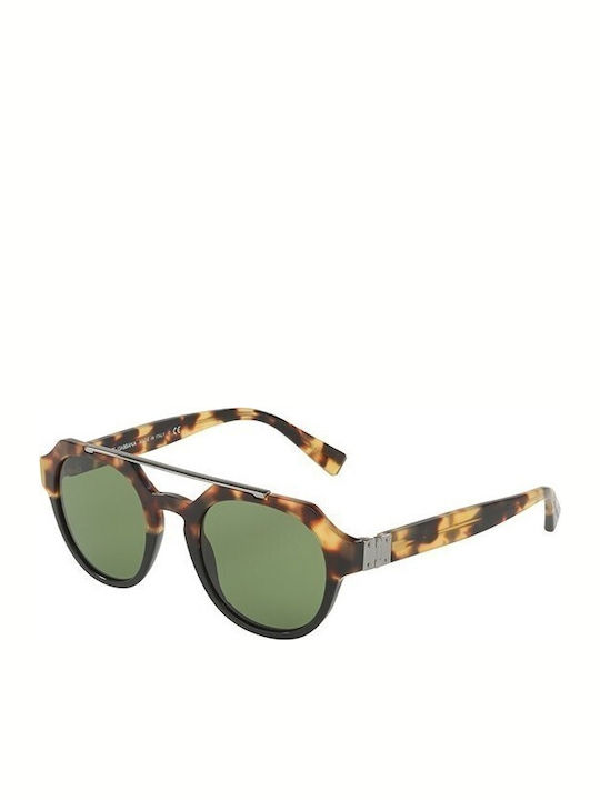 Dolce & Gabbana Men's Sunglasses with Brown Tartaruga Horn-Rimmed Frame and Brown Lenses DG4313 314352