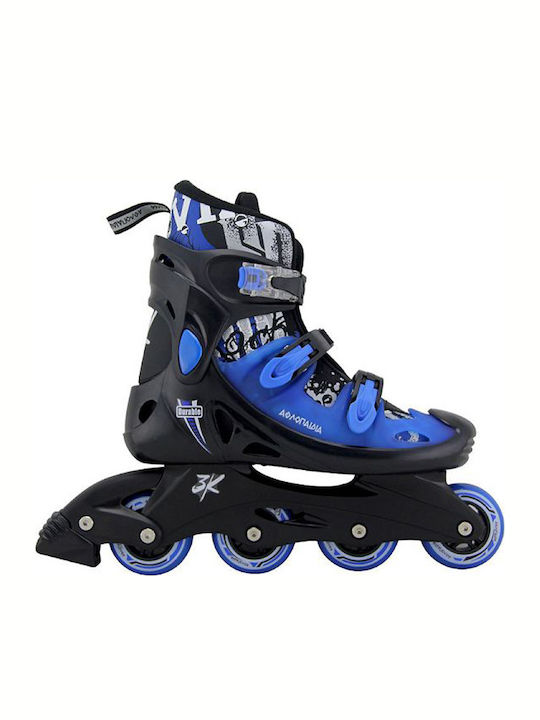 Αθλοπαιδιά Inline Αυξομειούμενα Rollers Μπλε Ενηλίκων