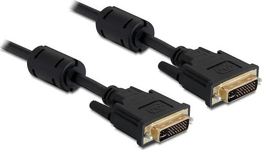 DeLock 5m DVI-I male to DVI-I male Cable Black (83113)