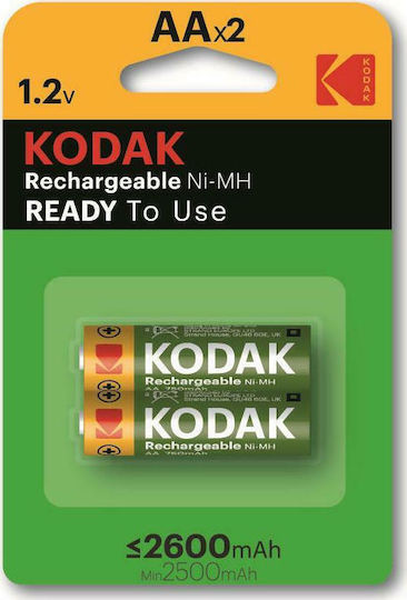 Kodak Rechargeable Battery AA Ni-MH 2600mAh 1.2V 2pcs