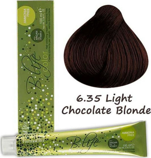 Farmavita B Life Vopsea De Păr Fără Amoniac 6.35 Blond Închis Ciocolatiu 100ml