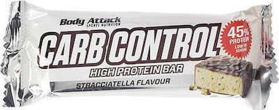 Body Attack Carb Control Bar with 45% Protein & Flavor Stracciatella 100gr