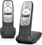 Gigaset A415 Cordless Phone (2-Pack) with Speaker Black