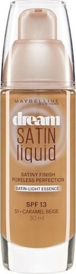 Maybelline Dream Satin Liquid Make Up 51 Caramel Beige 30ml