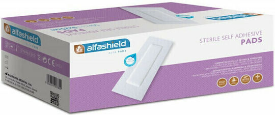 Alfashield Sterilizate Plasturi Autoadezivi Alfa Pads Classic 10x8cm 50buc
