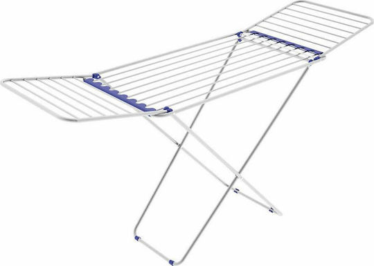 Metaltex Folding Floor Clothes Drying Rack made of Aluminum with Hanging Length 20m