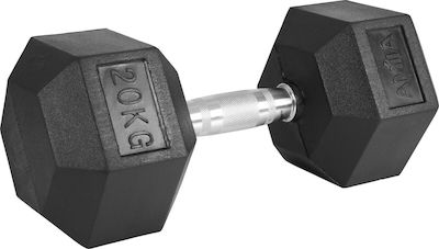 Amila Rubber Hexagon Dumbbell 1 x 20kg