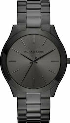Michael Kors Slim Runway Battery Watch with Metal Bracelet Black