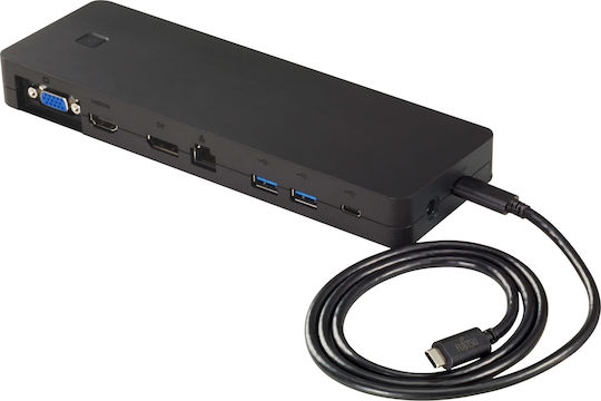 Fujitsu USB Type-C Port Replicator USB-C / USB-A Docking Station με 4K PD Ethernet Μαύρο