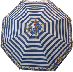 Summertiempo 10504039 Beach Umbrella Diameter 1.8m Multicolor with Stripes