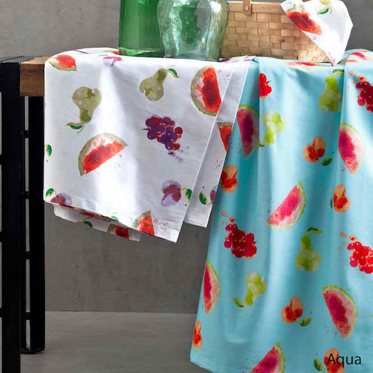 Nima Runner Cotton Set 2pcs Pic Nic Aqua 48x150cm