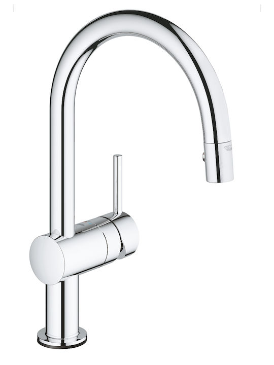 Grohe Minta Touch C+ Baterie de Bucătărie Bancă cu Duș Argint