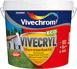 Vivechrom Vivecryl Thermoelastic Eco Πλαστικό Χρώμα Ακρυλικό Οικολογικό Θερμομονωτικό για Εξωτερική Χρήση 10lt