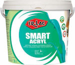 ER-LAC Smart Acryl Πλαστικό Χρώμα για Εξωτερική Χρήση Λευκό 3lt