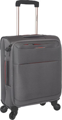 Diplomat -S Cabin Travel Suitcase Fabric Gray with 4 Wheels Height 55cm.