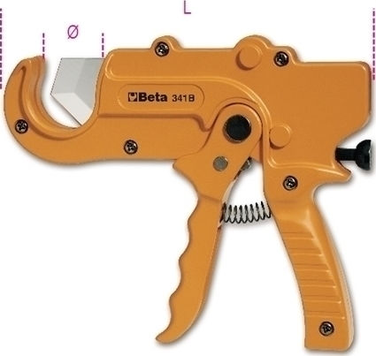 Beta Pipe Cutter Scissor 341B Pipe Cutter with Ratchet for Plastic Pipes 003410051