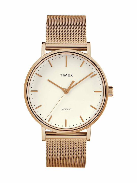 Timex Ρολόι Μπαταρίας με Μεταλλικό Μπρασελέ Timex Ρολόι Μπαταρίας με Μεταλλικό Μπρασελέ