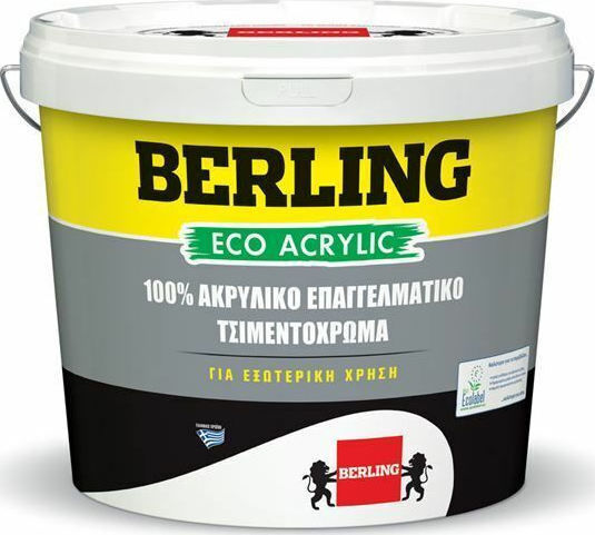 Berling Professional Eco Acrylic Paint Пластмасов Боя Екологичен за Външен Употреба 9лт