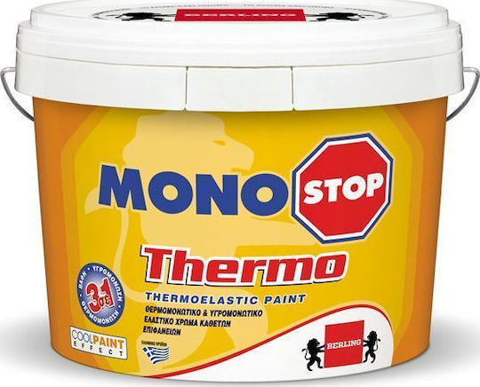 Berling Monostop Thermo Plastic Thermal insulation Acrilyc Paint for Exterior Use White 10lt